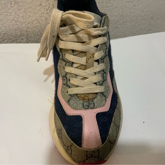 Gucci Rhyton Mixed Media GG Canvas Sneaker size 37 - Picture 3 of 16